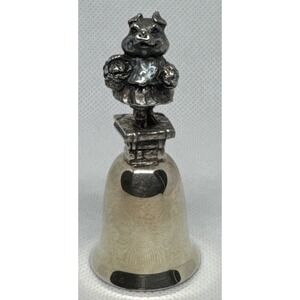 Beatrix Potter Little Pig Robinson Pewter Bell NE Collectors Society‎